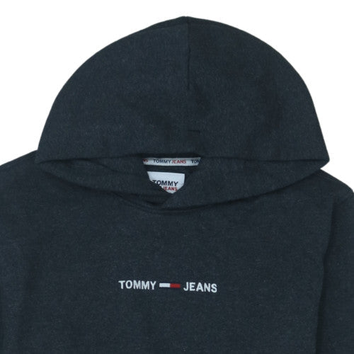Tommy Jeans Men’s Black Small Pullover Hoodie with Logo
