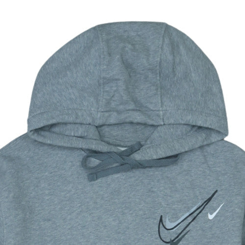 Nike Men's Grey Pullover Hoodie M Regular Fit Sports Fleece