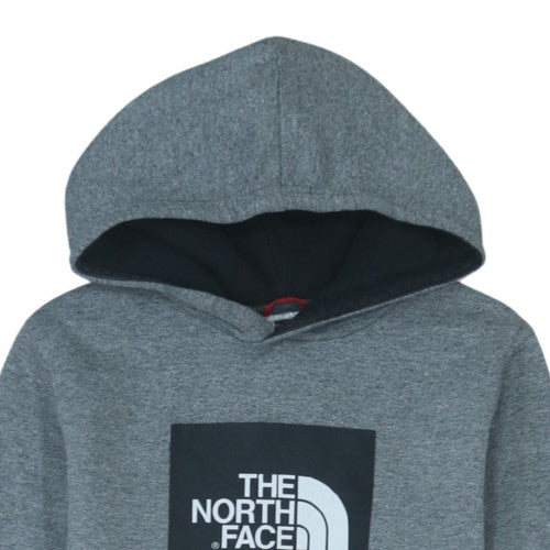 The North Face Boys Grey XL Pullover Hoodie with Logo Graphic