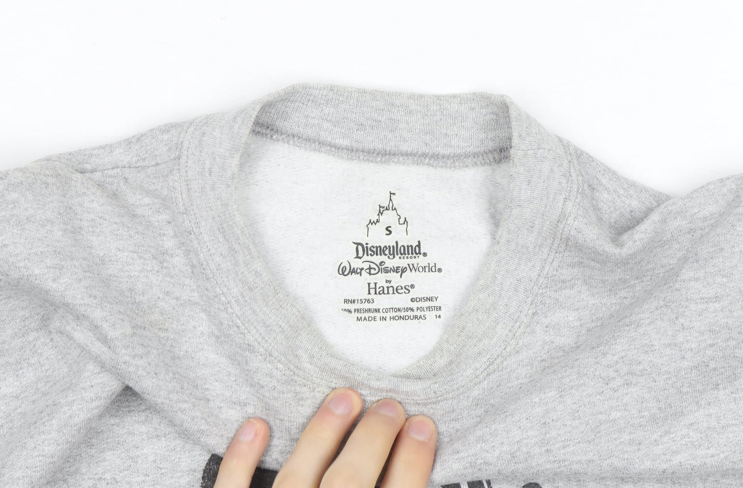 Hanes Disneyland Resort Mens Grey Small Pullover Sweatshirt