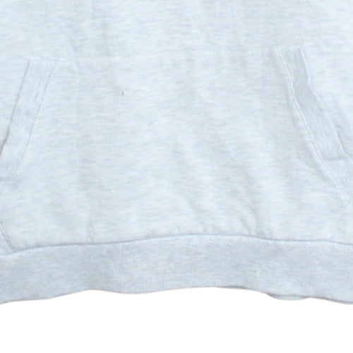Lonsdale Women Grey Hoodie Size 16 Pullover Cotton Blend