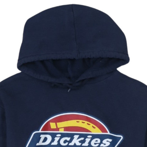 Dickies Men’s Blue Pullover Hoodie Small Graphic Logo Sweatshirt