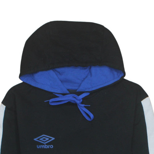 Umbro Men's Black Blue Pullover Hoodie Classic Sports Style M