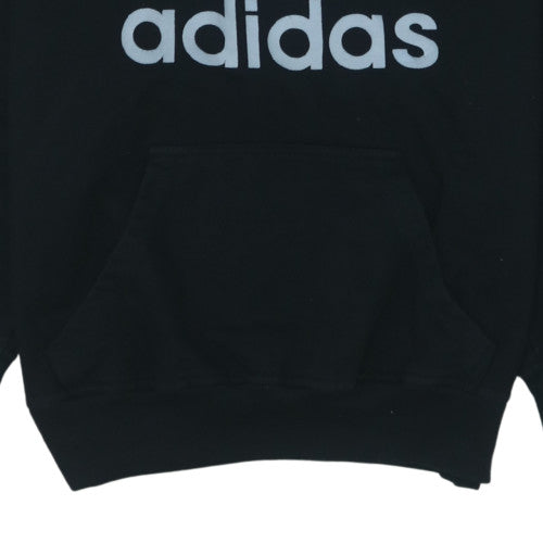 Adidas Men's Black Pullover Hoodie S Regular Fit Graphic Sportswear
