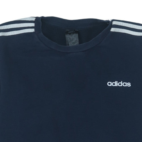 Adidas Men's Blue Crew Neck Pullover Sweatshirt Size L