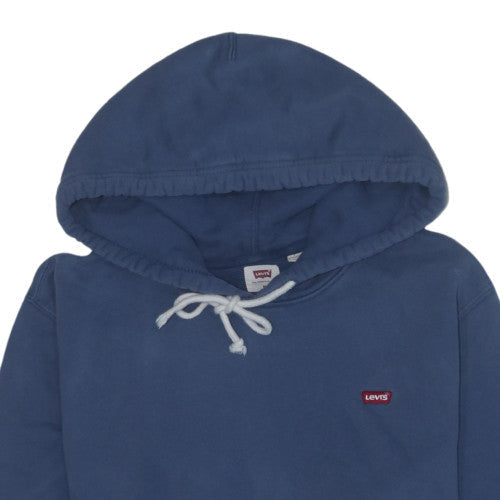 Levi's Men's Blue Pullover Hoodie M Regular Fit Cotton Fleece