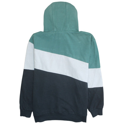 Fila Men's Green Colour Block Pullover Hoodie Size M