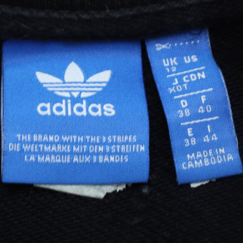 adidas Teens Black 12 Pullover Crew Neck Sweatshirt