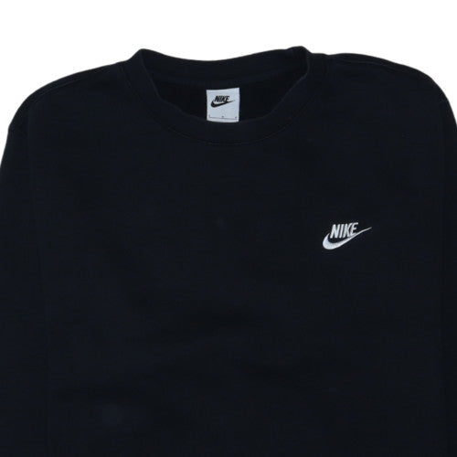 Nike Men's Black Crew Neck Sweatshirt Cotton Blend Pullover M