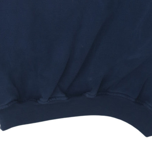 FUBU Mens Blue 2XL Pullover Sweatshirt 90s Graphic Logo Vintage