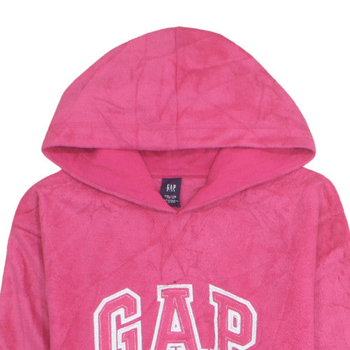 Gap Kids Pink Pullover Hoodie Women Teens Size 14-16 Logo Design