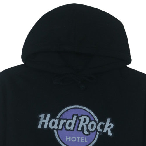 Hard Rock Hotel Men’s Black Pullover Hoodie Large Graphic Music Sweatshirt
