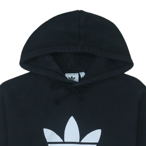 Adidas Mens Black Pullover Hoodie M Logo Fleece Sweatshirt