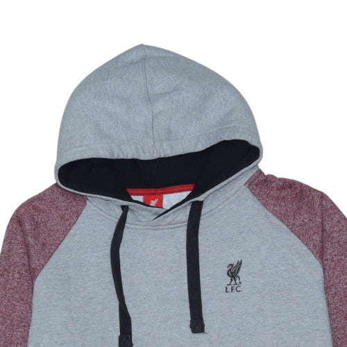 LFC Men's Grey & Burgundy Pullover Hoodie Size L Regular Fit