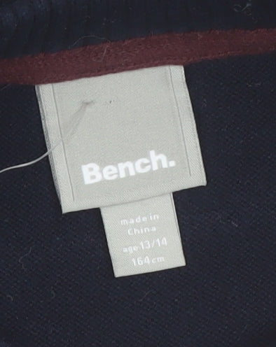 Bench Boys Red & Navy Crew Neck Cotton Pullover Jumper 13-14 Years