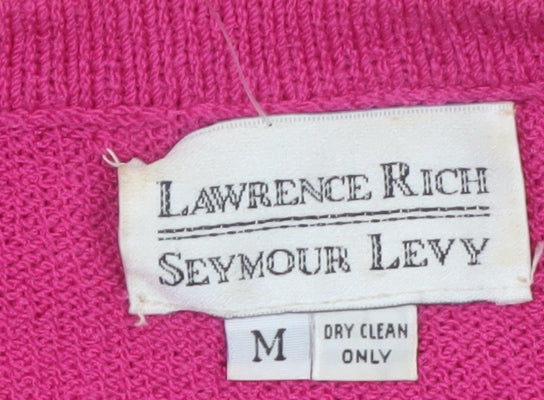 Lawrence Rich Seymour Levy Women's Pink Wool Embellished Jumper M