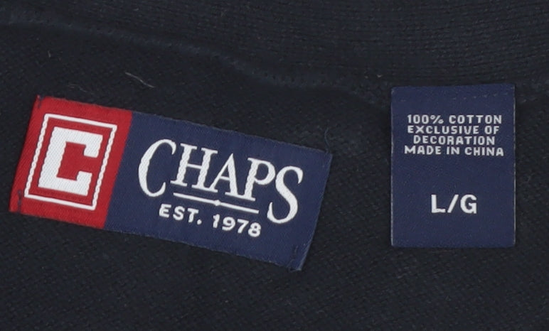 Chaps Men's Blue Check Cotton Button Vest Size L