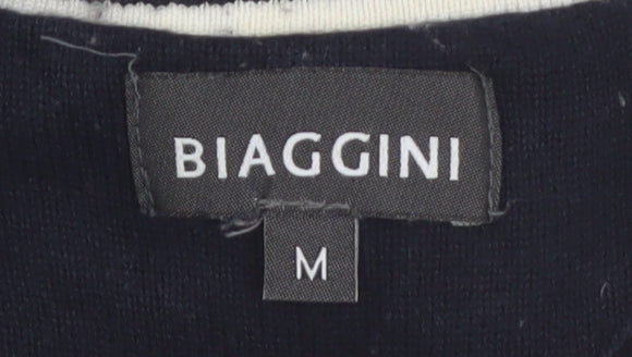 Biaggini Men's Multicoloured Argyle V-Neck Cotton Jumper M