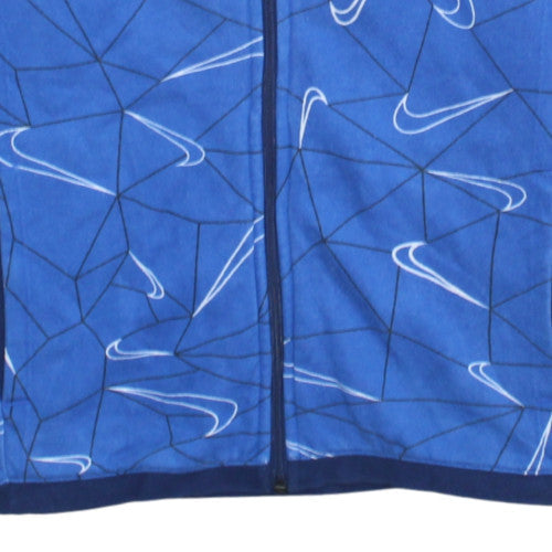 Nike Boys Blue Full Zip Fleece Hoodie XL 158-170cm Graphic Sportswear