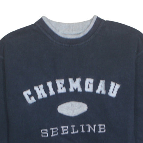 Chiemgau Seeline Men's Blue Pullover Sweatshirt L Logo Graphic