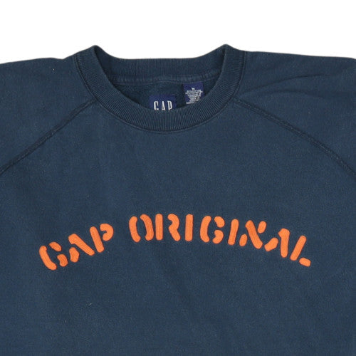 Gap Men's Blue Logo Pullover Sweatshirt Size M Crew Neck