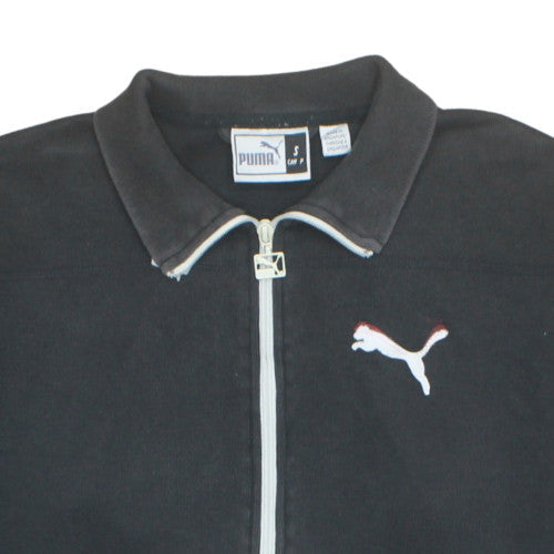 Puma Men's Black Small Track Jacket Full Zip Fleece Sportswear