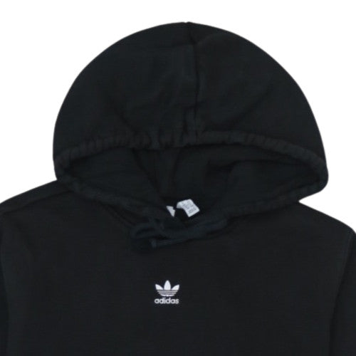 Adidas Womens Black Pullover Hoodie Size 14 Cotton Blend