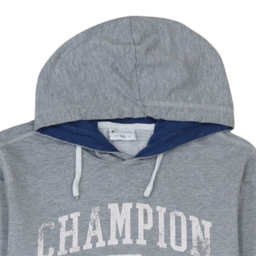 Champion Men's Grey Pullover Hoodie M Regular Fit Graphic Print