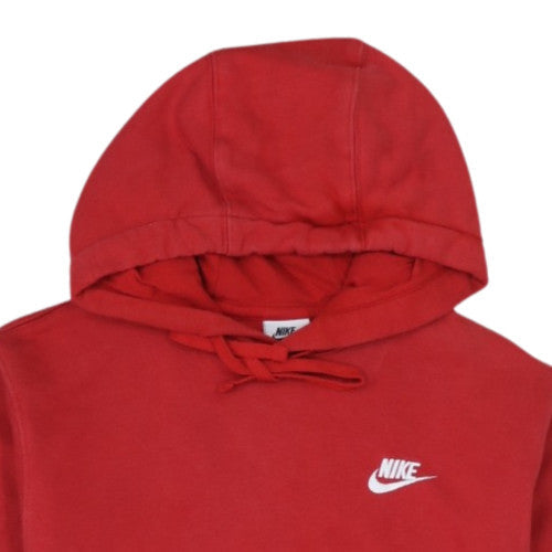 Nike Men's Red Pullover Hoodie XS Regular Fit Fleece Sweatshirt