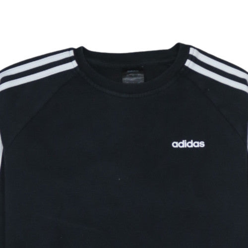 Adidas Womens Black Crew Neck Long Sleeve Sweatshirt Size M