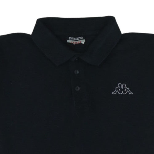 Kappa Men's Black Regular Fit Cotton Polo Shirt Size L