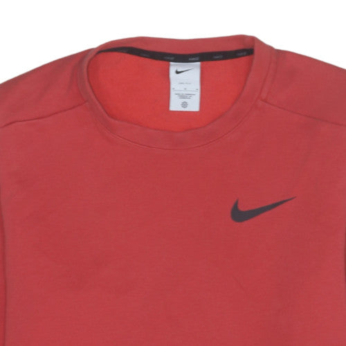 Nike Womens Red Dri-Fit Pullover Sweatshirt Size M Crew Neck