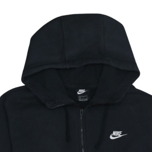 Nike Womens Black 1/2 Zip Hoodie Size L Cotton Blend Pullover