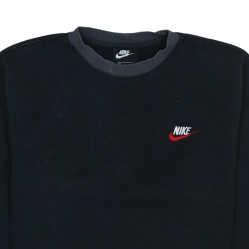 Nike Men's Black Small Pullover Crew Neck Fleece Sweatshirt