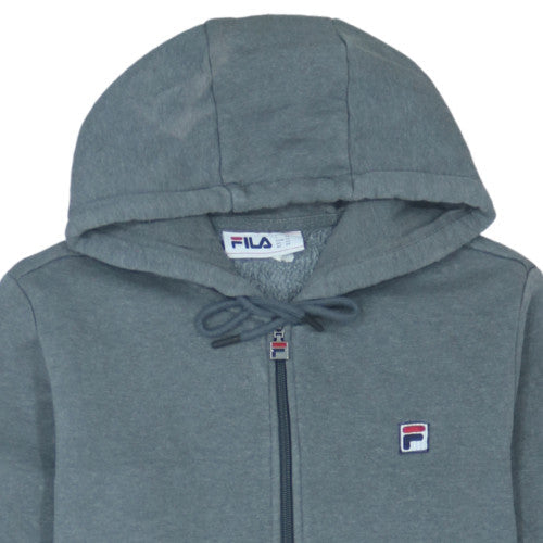 Fila Mens Grey XS Full Zip Hoodie Sweatshirt with Logo