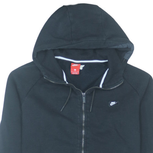 Nike Women's Black Full Zip Hoodie Size L Cotton Blend