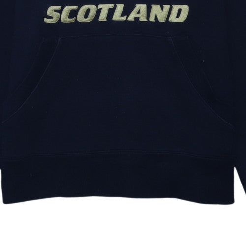 Canterbury Scotland Mens Blue Pullover Hoodie Size S Rugby Sweatshirt
