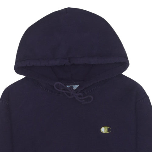 Champion Womens Navy Reverse Weave Pullover Hoodie Size M Cotton Blend