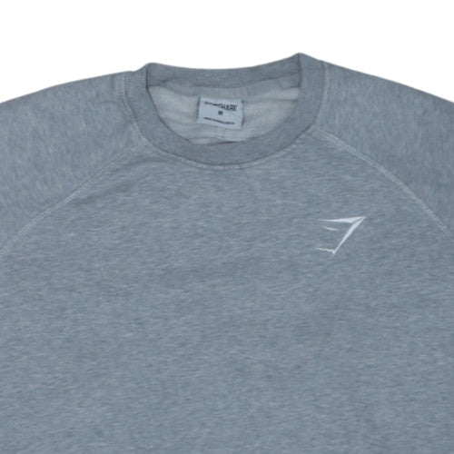 Gymshark Men's Grey Pullover Crew Neck Sweatshirt Size M Regular Fit