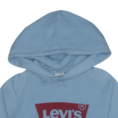 Levi's Women's Blue Pullover Hoodie Medium Relaxed Fit Casual