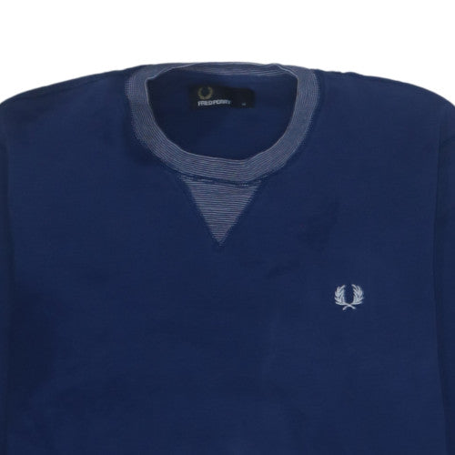Fred Perry Men's Blue Crew Neck Pullover Sweatshirt M
