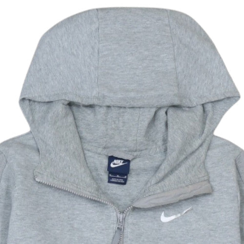 Nike Womens Grey Full Zip Hoodie Medium Cotton Blend Activewear