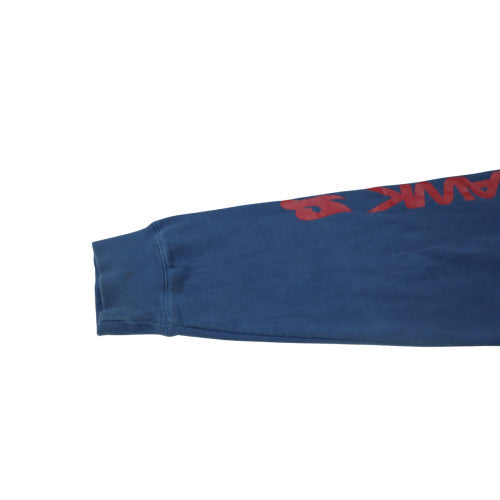 Hawk Mens Blue Pullover Hoodie L Fleece Graphic Skater Sweatshirt