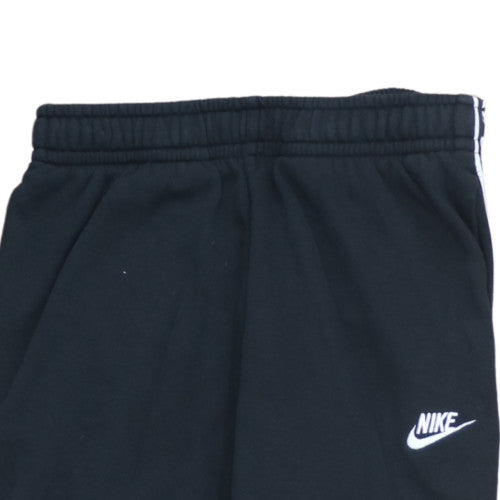 Nike Men's Black Jogger Trousers Small Fleece Elastic Waist