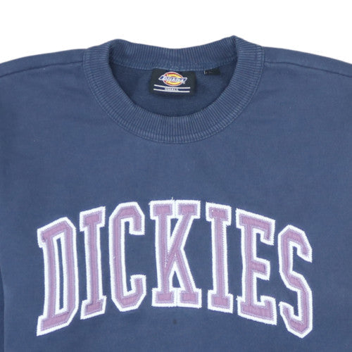 Dickies Men's Blue Small Pullover Sweatshirt Crew Neck Logo