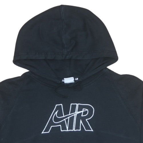Nike Men's Black Pullover Hoodie Air Logo Fleece M