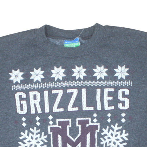 Champion Women Grey Grizzlies Crew Neck Fleece Sweatshirt Size S