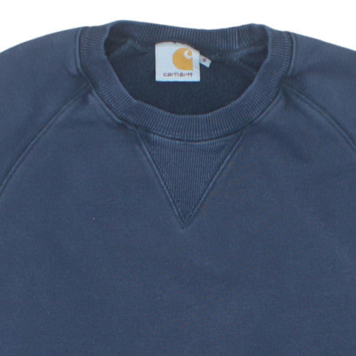 Carhartt Men's Blue Crew Neck Pullover Sweatshirt Size S
