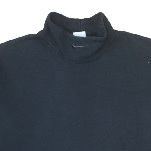 Nike Men's Black Roll Neck Cotton Sweatshirt Small