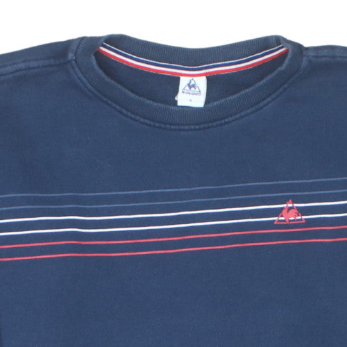 Le Coq Sportif Mens Blue Small Pullover Sweatshirt Crew Neck